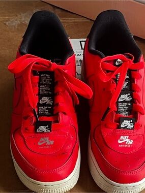 Nike Air Force 1 Low Sneakers in Bright Red